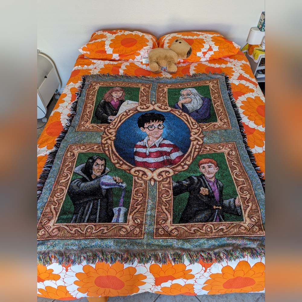 Vintage Harry Potter tapestry blanket
